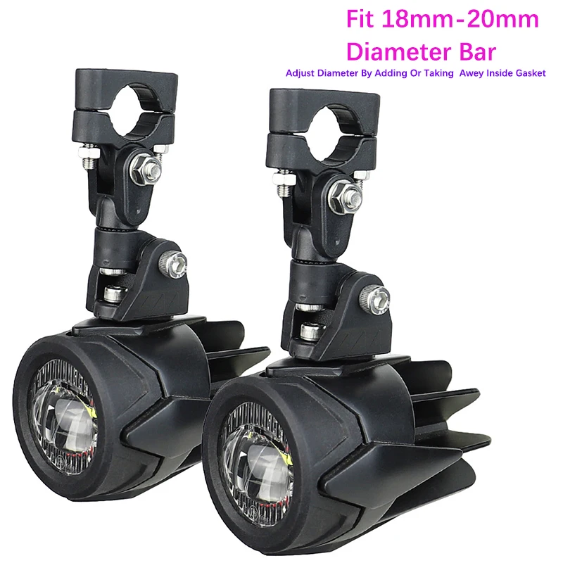 2 قطعة 40 واط LED مصباح مساعد 6000 كيلو السوبر مشرق الضباب القيادة أطقم إضاءة Led مصابيح إضاءة DRL للدراجات النارية BMW K1600 R1200G #4