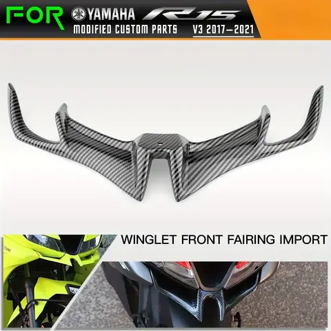 오토바이 프론트 페어링 윙렛 윙 가드 커버 BAJAJ PULSAR RS200 액세서리 용 YAMAHA R15 V3 용 프론트 스포일러 부리