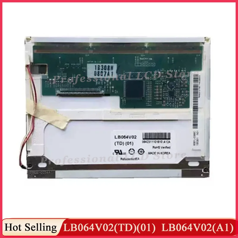 Original 6.4 inch LCD Display Screen LB064V02(TD)(01) LB064V02(A1) LB064V02-TD01 LB064V01-A1 LCD Replacement