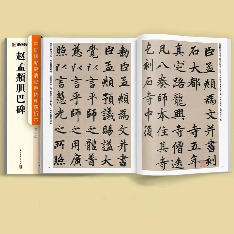 Tao Te Ching Ling Fei Jing Calligraphy Brush Copybook Zhao Mengfu Regular Script Calligraphy Practice Stone Inscription Copybook