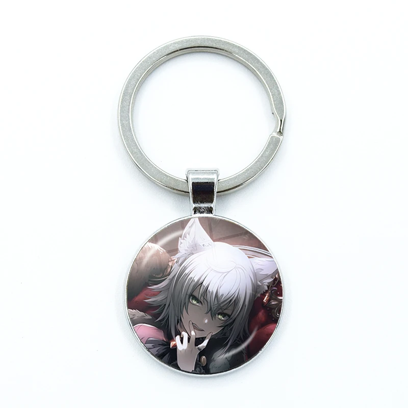 Project SEKAI Anime Hinomori Shiho Leo/Need Keychain Glass Cabochon KeyRing Bag Car Key Chain Ring Holder Charms Jewelry Gifts