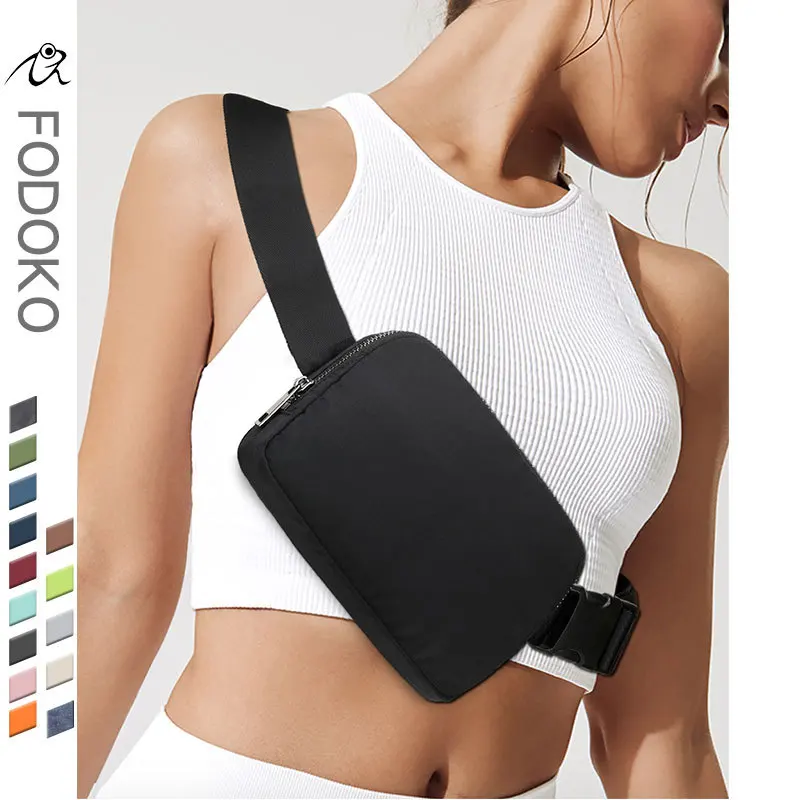 With Metal Logo Sports Waist Bag Yoga Mobile Bag Super Trusted Portable Bag Unisex Fitness Running Tote Bag Lunch Bag