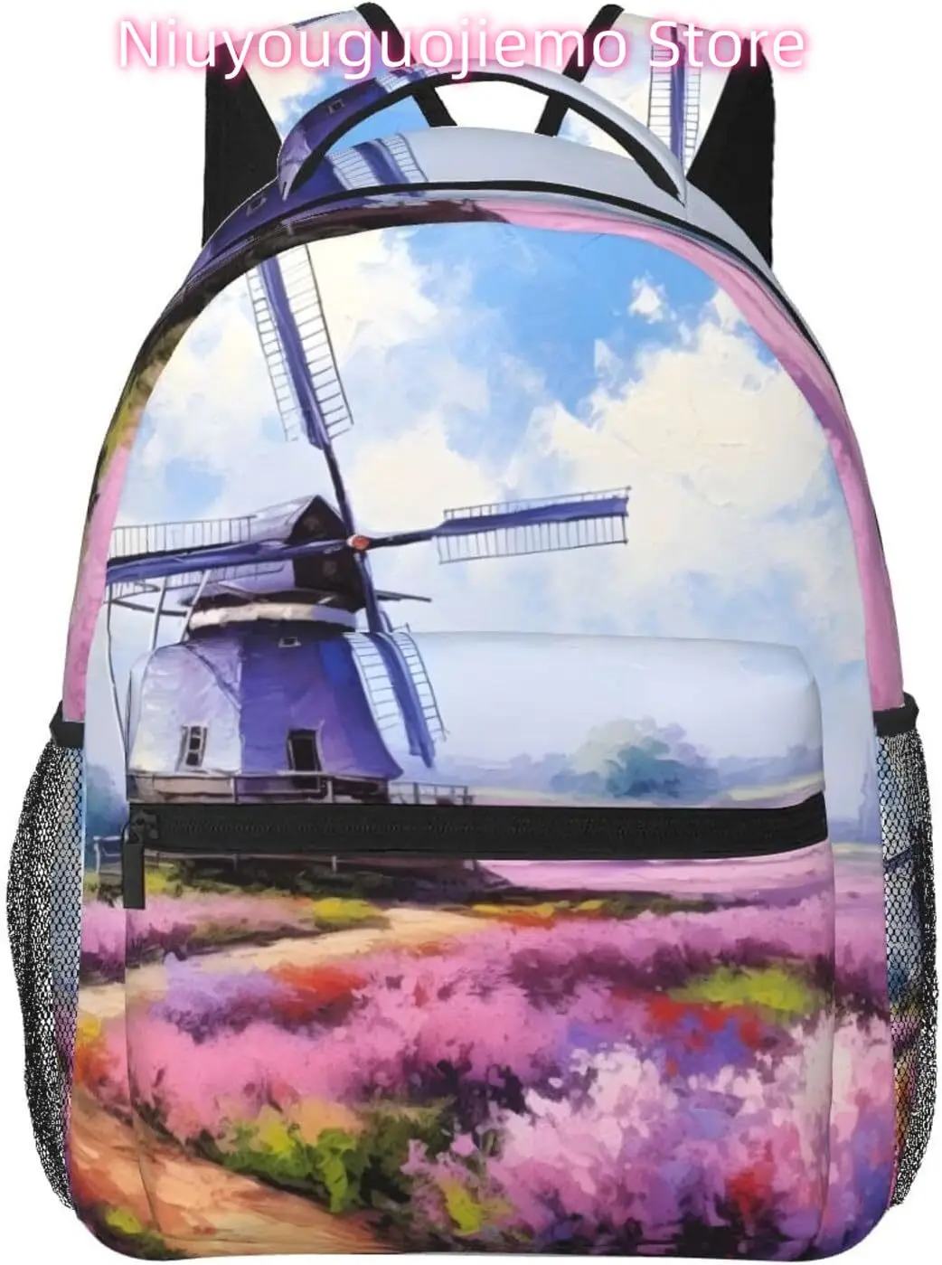 

laptop bag back to school Lavender Field Lightweight Laptop Backpack Lightweight Multipurpose Travel Casual Daypack Unisex Coll