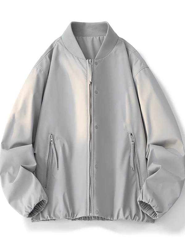 

Men's Baseball Jaet Casual Versatile Spring Autumn Faionable Workwear Outerwear Trendy Top Polyester Fiber Long Sve Zi...