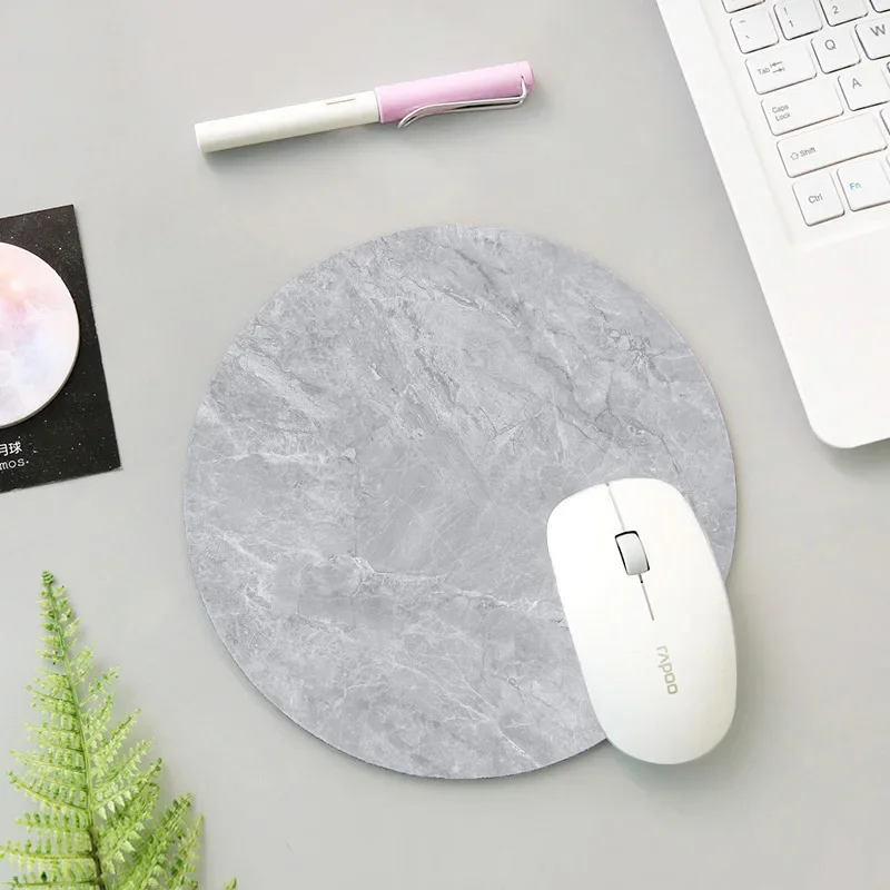 Mairuige Marble Round Small Mouse Pad Non-slip 200x200mm Suitable for Office Carpet Table Mats Game Mat High Quality Promotion