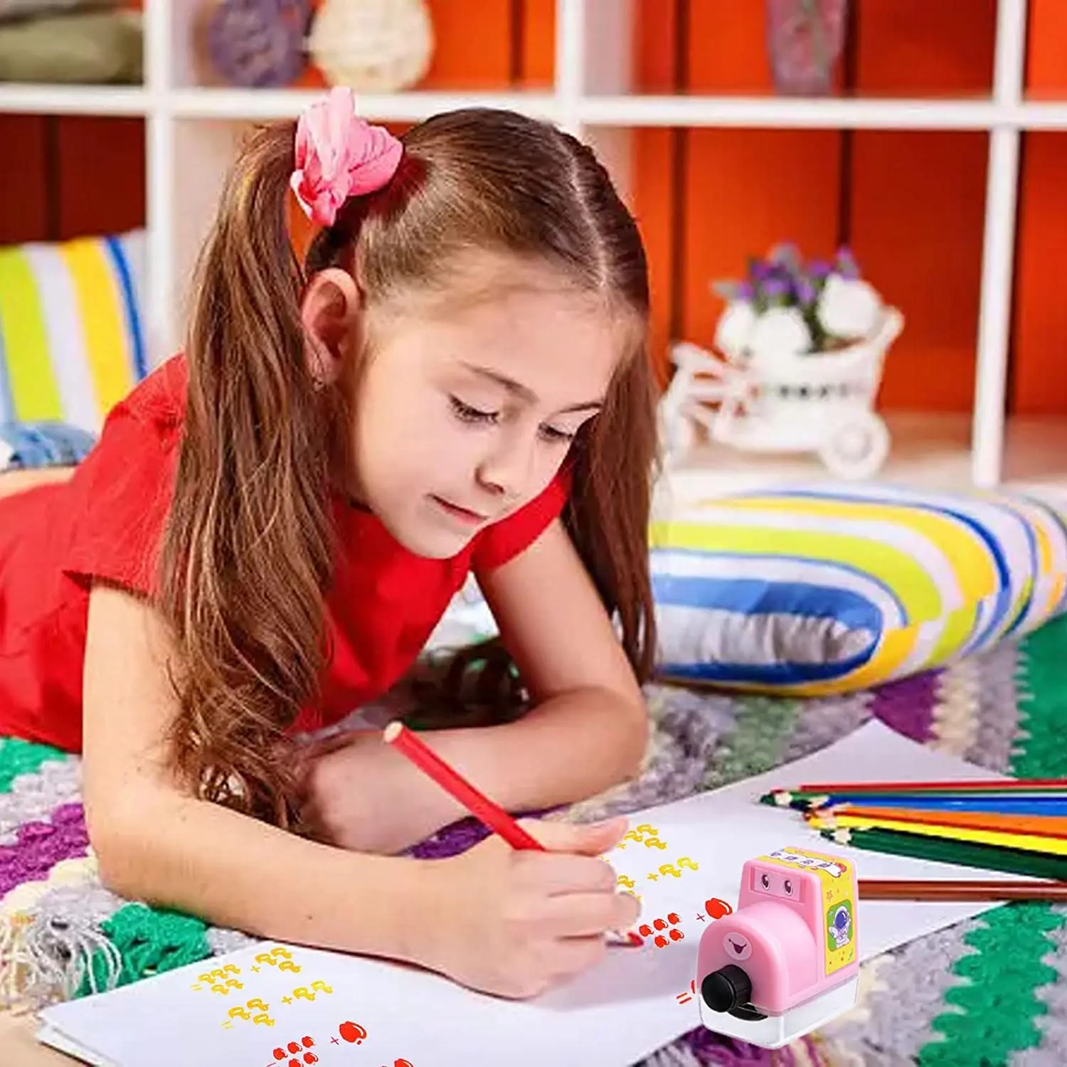 Addition and Subtraction Multiplication and Division Seal Students Within 100 Teaching Digital Roller Practice Questions Stamp