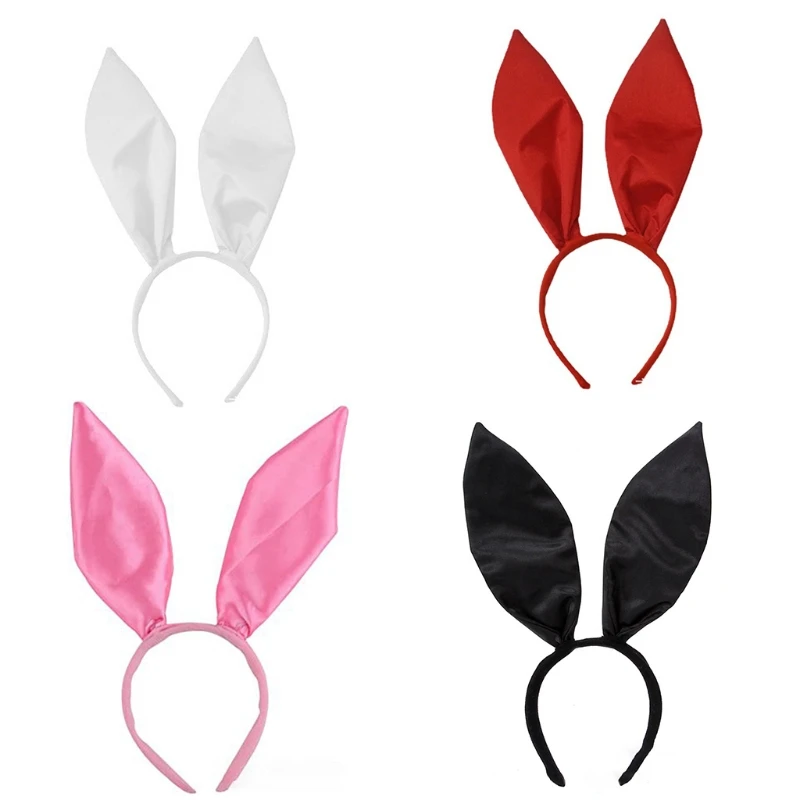 Comfortable Bunny Costume Set Including Bunny Ear Headband for Halloween Cosplay Party Washing Face Ears Headband