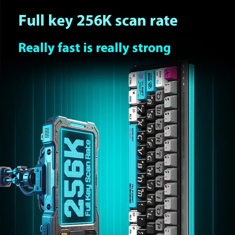 ANTGAMER AGK68 홀 효과 게임용 키보드 자기 TTC 스네이크 스위치 지원 0.001mm 신속한 트리거 256K 스캔 속도 ADC Drict Link