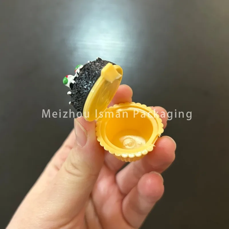 50 pièces Mini mignon Cupcake baume à lèvres étui vide tasse cosmétique gâteau forme belle baume à lèvres conteneur Blush ombre à paupières emballage 3g