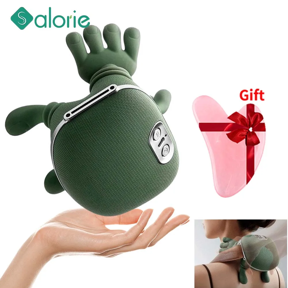 

Беспроводной электрический массажер для глубоких тканей для шеи и плеч с подогревом, разминание шейного отдела позвоночника, расслабляющий мышцы тела, массажер для спины, подушка