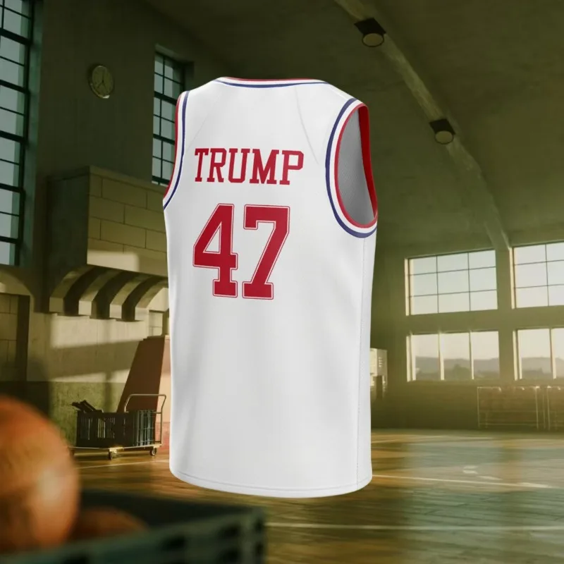 

The Latest Basketball Jersey 3d Printed Pattern Trump Name Men And Women Universal Trend Personality Basketball Jersey Clothing