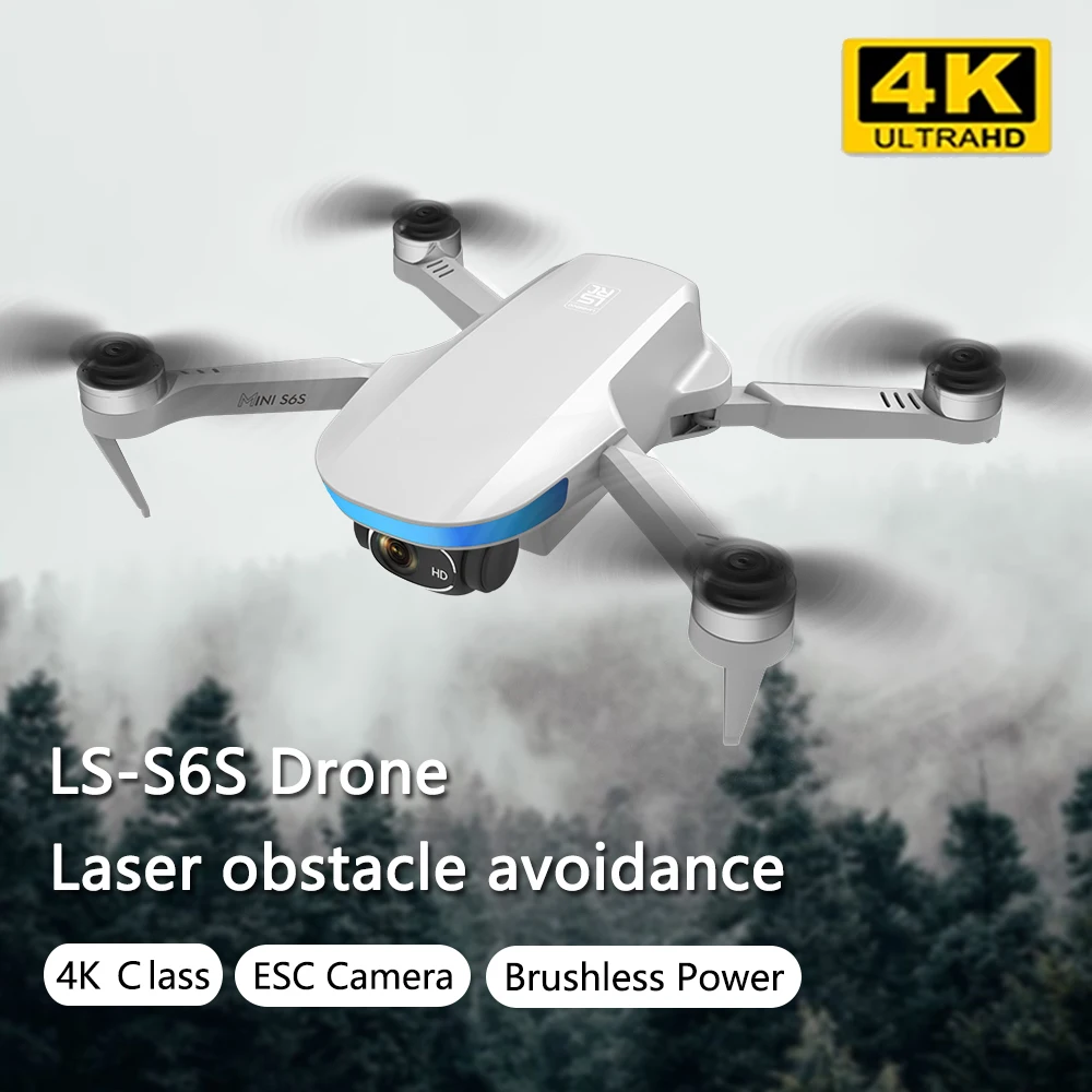 S6S Mini Drone 4K GPS Profesional HD Dual Camera Aerial Photography Drone 5G WIFI FPV Brushless Motor Folding Quadcopter RC Dron