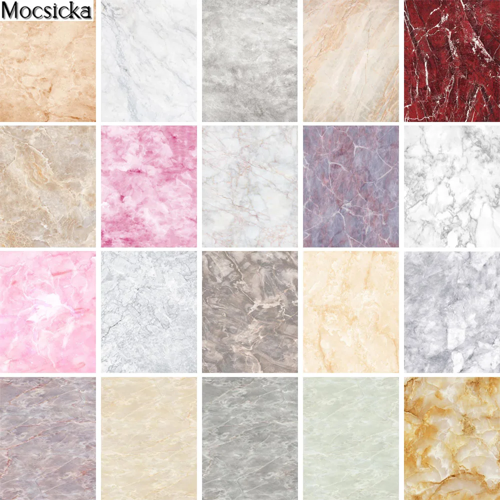 Marble Gradient Texture Backdrops For Photography Dreamy Natural White Photozone Pet Baby Food Portrait Background Photo Studio