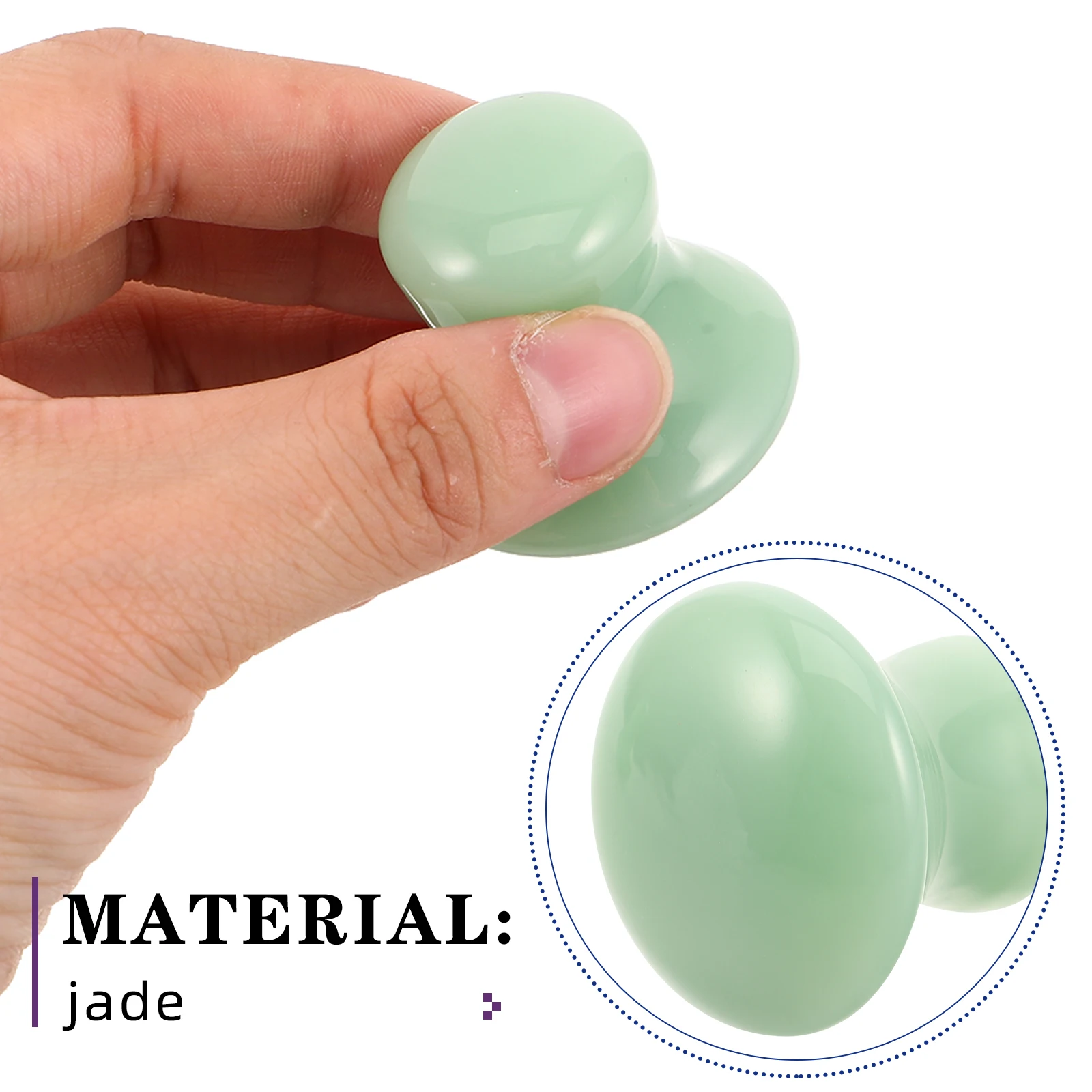 2개입 옥 괄사 얼굴 마사지 도구 버섯 모양 마사지기 피부 관리 스파 뷰티 눈 얼굴 마사지 스크래퍼 괄사 얼굴 도구