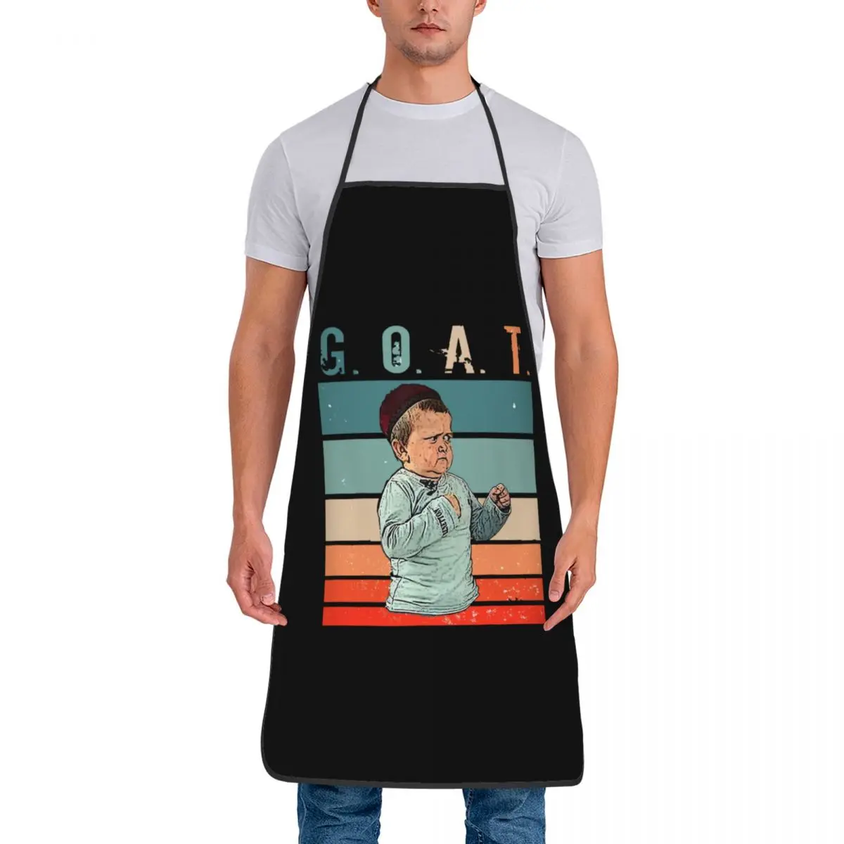 Funny G.O.A.T Fighting Cooking Master Bib Aprons Men Women Unisex Kitchen Chef Hasbulla Tablier Cuisine Cooking Baking Painting