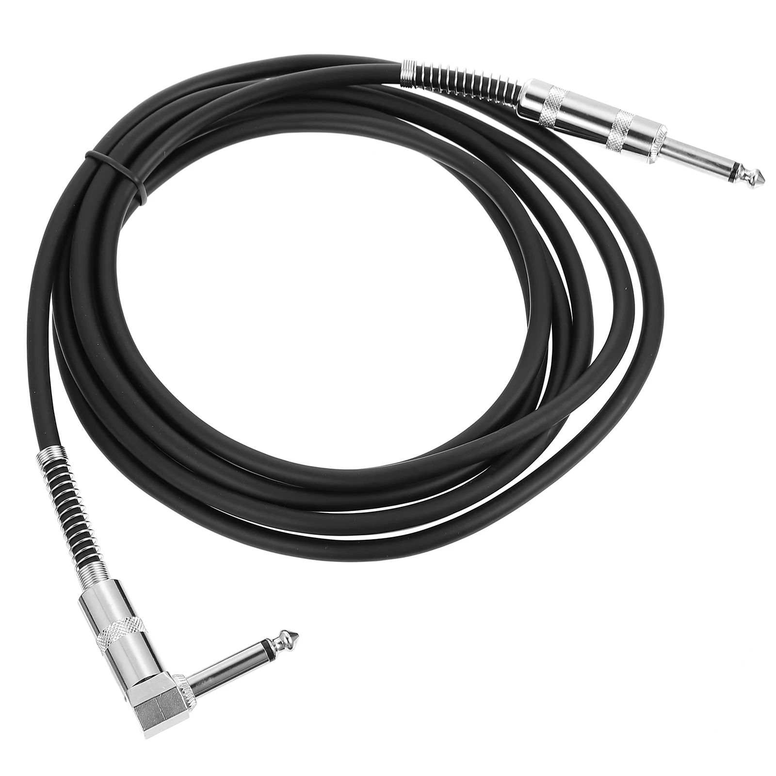 

Electric Guitar Accessories Cable Right Angle Instrument Double Shielding Black Pvc