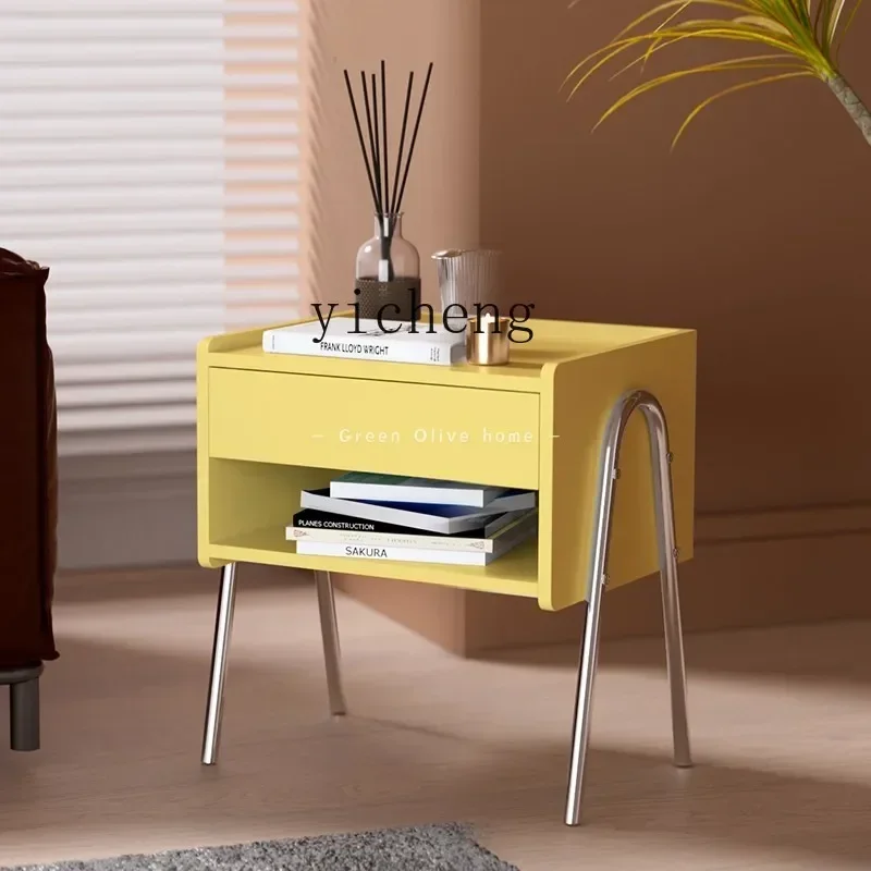 r5.13  Multifunctional Magazine Cabinet Nordic Solid Wood Bedside Cabinet Household Floor Sofa Side Cabinet