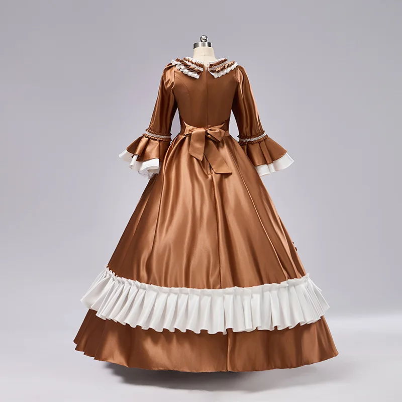 ฤดูใบไม้ผลิและฤดูร้อน Premium Court Vintage ชุดยาวปาร์ตี้น้ําชายามบ่ายชุด Vestidos De Mujer Elegantes Para Fiesta