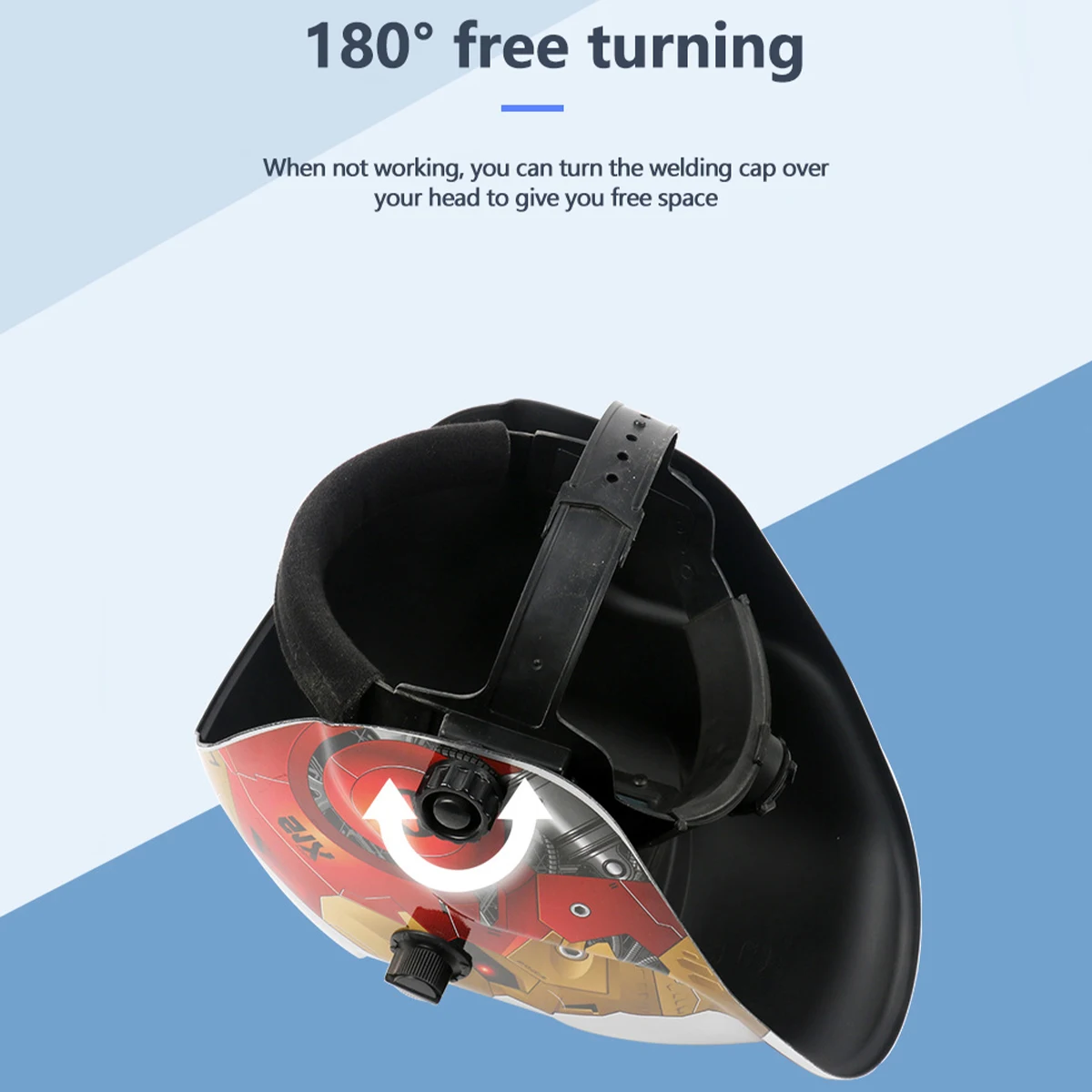 AIRAJ Welding Helmet Auto Darkening Welding Mask For TIG MIG ARC Welder Machine Large View True Color DIN9-13 93*42MM Vision view 4