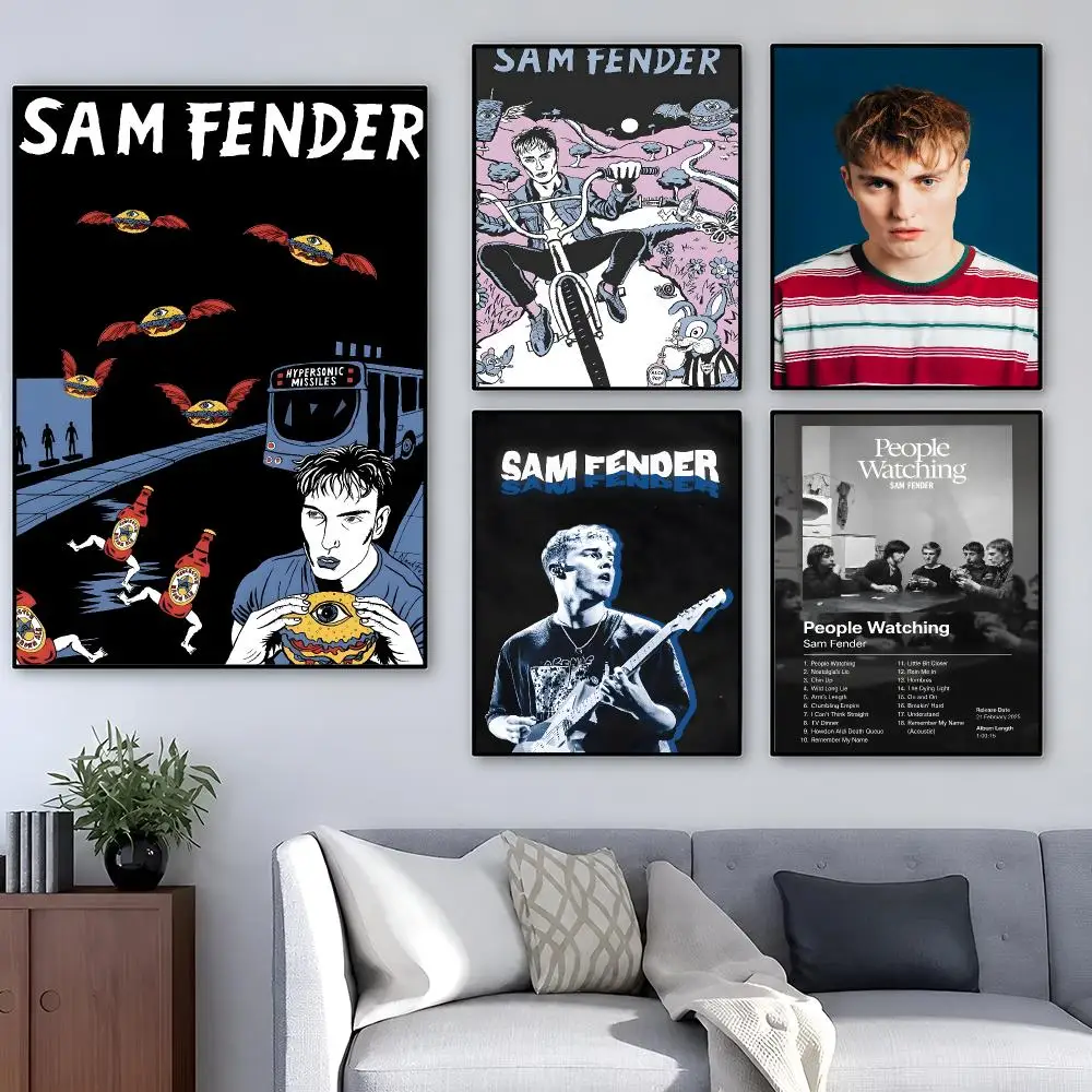 Singer Sam Fender People Watching Poster Pop Wall Art PP Decorative Water-Resistant Print Apartment Dorm Office Room Decor Gift