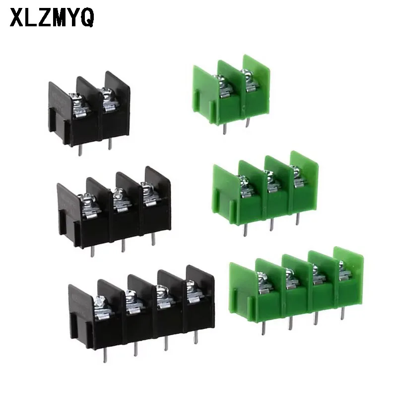 

100pcs 7.62 mm KF7.62 - 2P 3P 4P Terminal MG7.62 - 2 3 4 Pin Screw Terminal Block Connector Black Green DIY Electronic Kit
