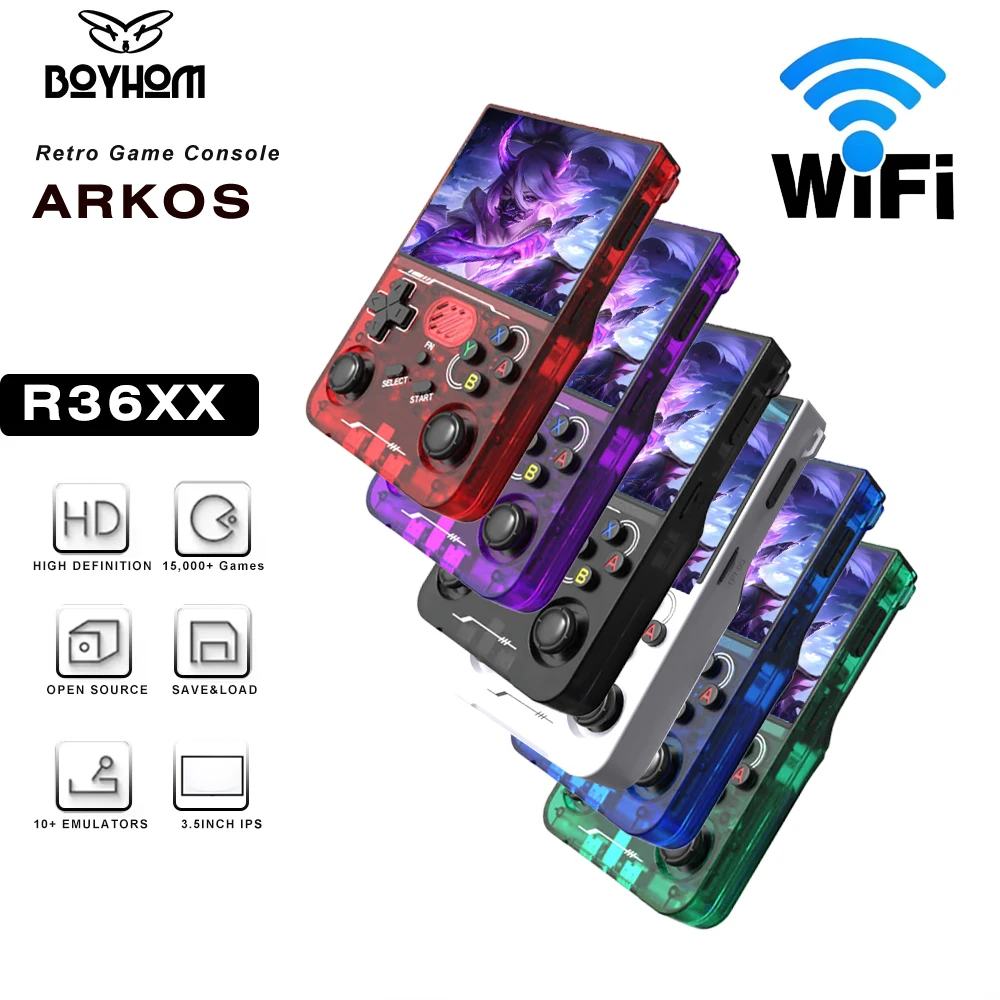 

Игровая консоль ARKOS R36S Upgrade R36XX Retro с открытой операционной системой Linux, встроенным Wi-Fi, 3,5-дюймовым IPS-экраном — лучший подарок.