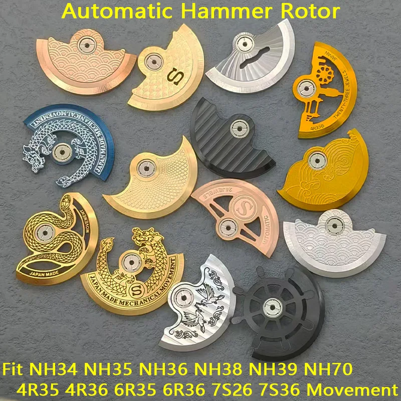 

NH35 NH36 Movement Customized Oscillating Weight Rotors Fits NH34 NH35 NH38 NH39 4R 6R 7S NH36 Movement Replace Compatible Parts