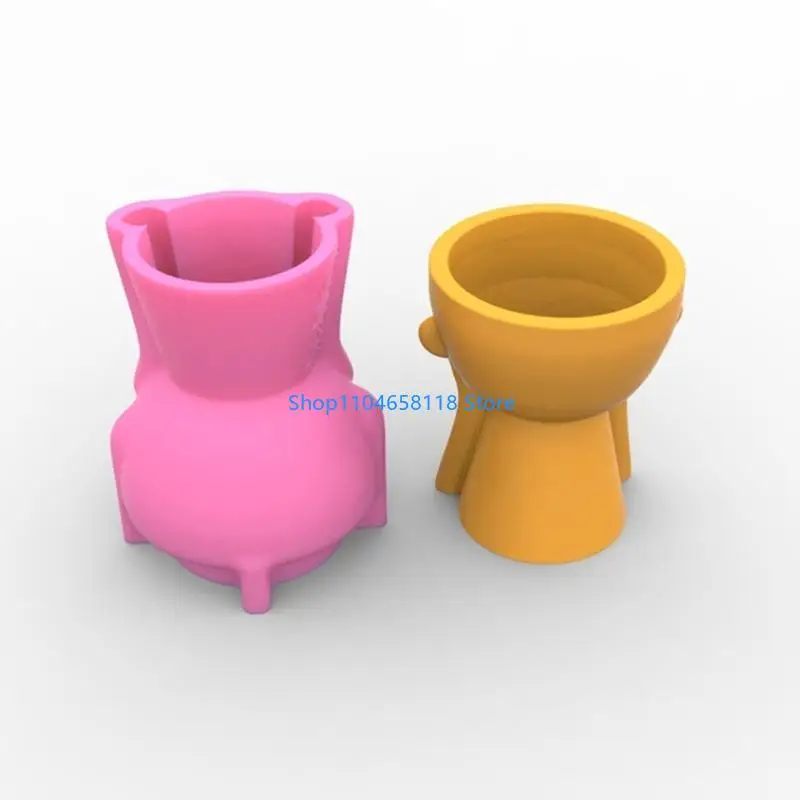 Boy Silicone Flower Pot Mold for Succulent Plants Pen Holder Mould DIY