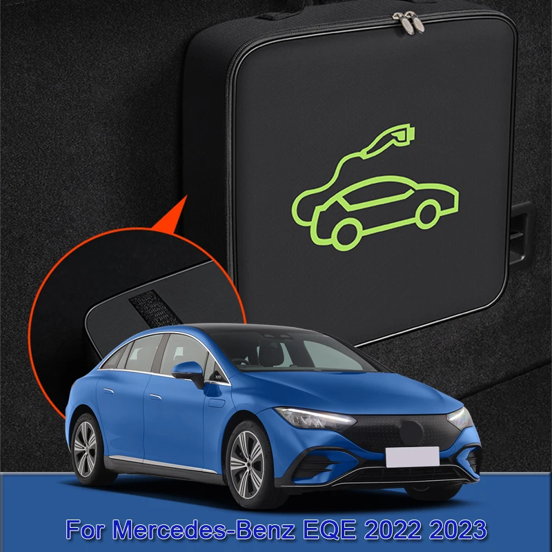 

EV Car Charging Cable Storage Carry Bag Charger Plugs Sockets Waterproof Fire Retardant Fit For Mercedes-Benz EQE 2022 2023 2024