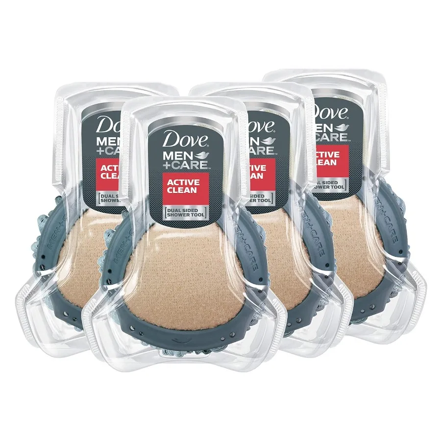 

DOVE MEN + CARE Shower Tool For Stronger HealthyFeeling Skin Active Clean Scrubs and Exfoliates for a Deeper Clean With Body Wa