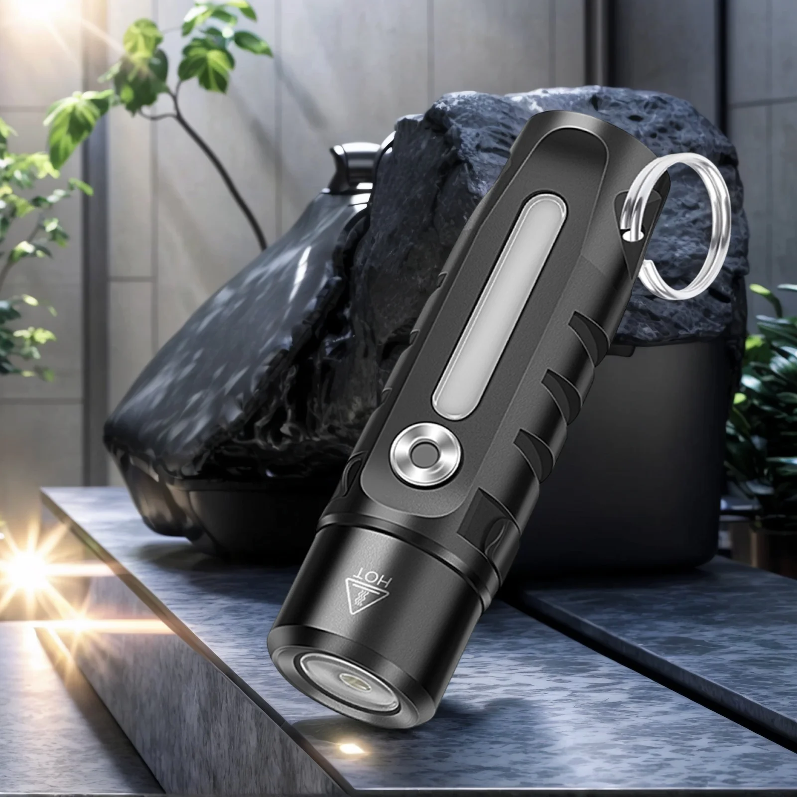 LED Mini ไฟฉายพวงกุญแจกันน้ําพร้อมคลิปและไฟฉายพกพาแม่เหล็กไฟแฟลชมือถืออันทรงพลังสําหรับการเดินป่ากลางแจ้ง