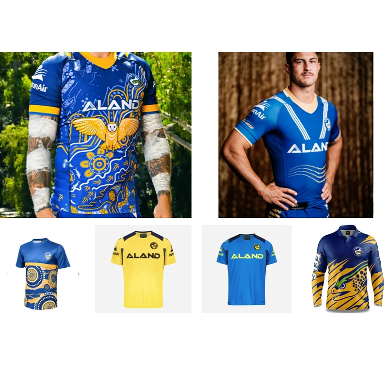 

Parramatta Eels 2024, Мужская футболка для регби (имя и номер на заказ)