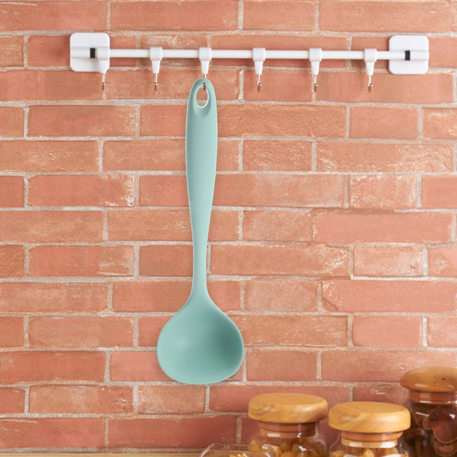 

Large Silicone Soup Ladle with Wide Bowl for Serving Gravy Soups Cooking Kitchen Restaurant Use Heat Resistant Non Scratch