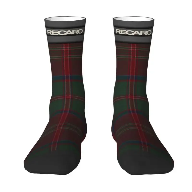 Y2K fun printing tartan plaid Recaros for men women stretchy summer autumn winter crew socks