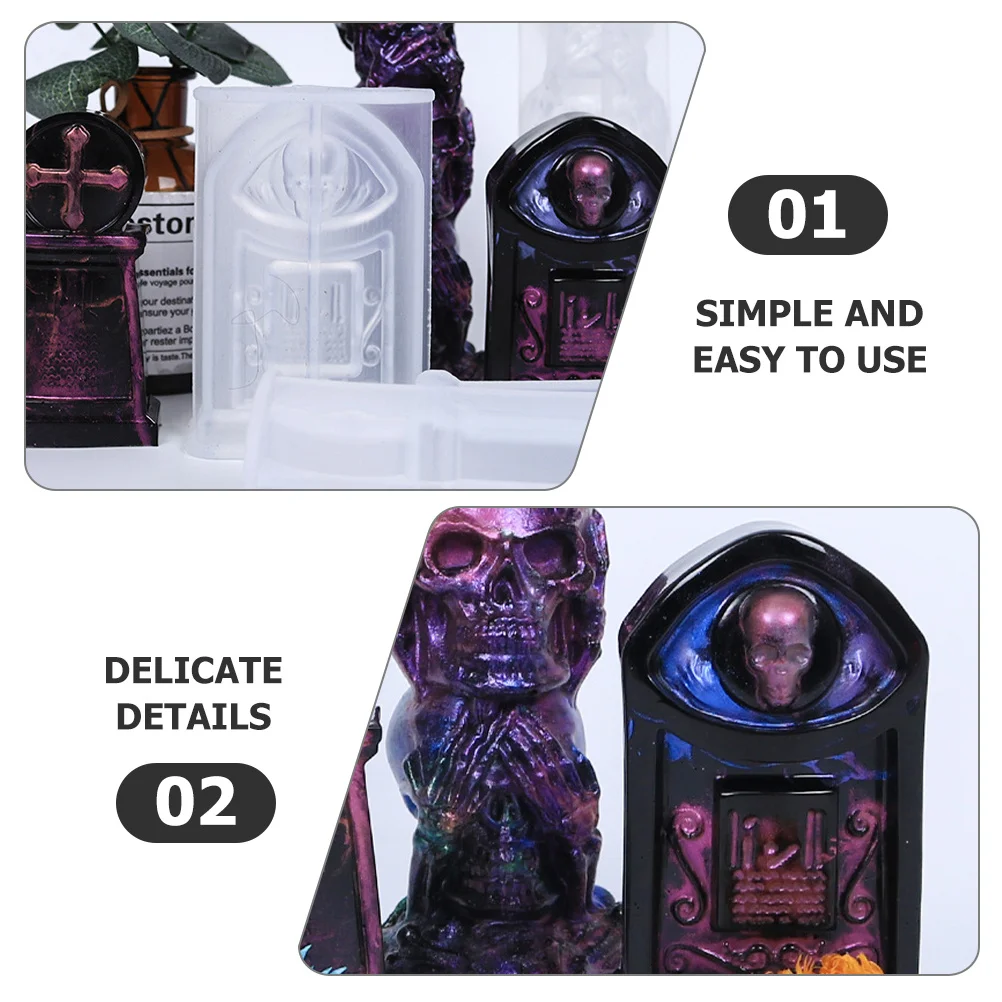 

Форма для черепа, вечеринка на Хэллоуин, восковые формы, мыло для свечей, украшение из смолы, ароматерапия