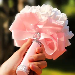 Bridal Bridesmaid Wedding Bouquet, Artificial Roses, Holding Flowers,Mariage Bouquet, Wedding Accessories, Atmosphere, 11 Colors