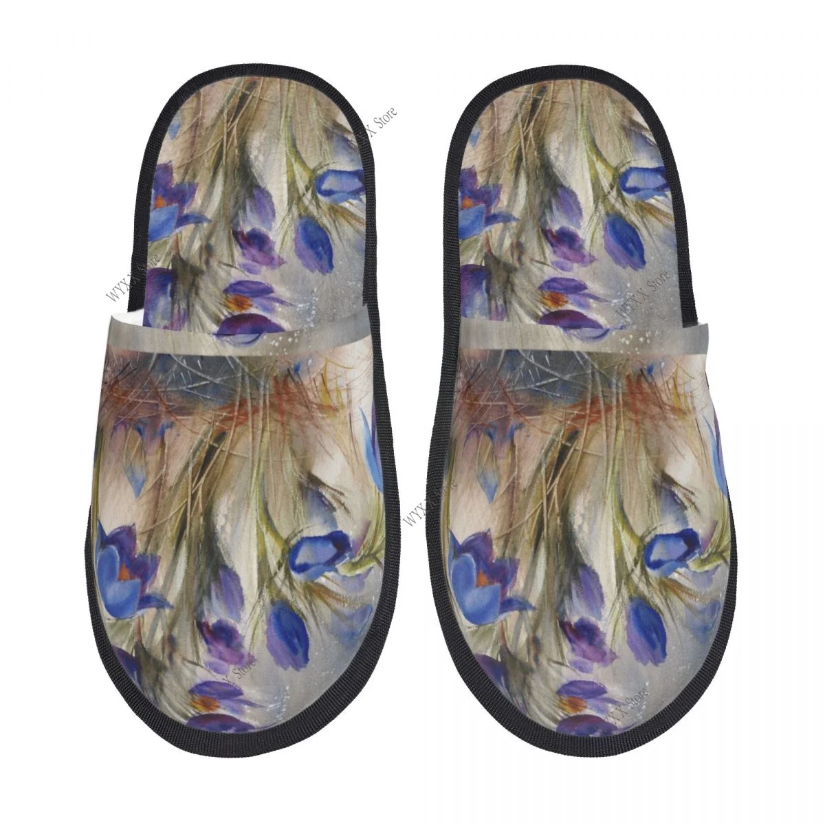 Irises 2 Van Gogh Slipper للنساء والرجال شبشب شتوي دافئ شبشب داخلي