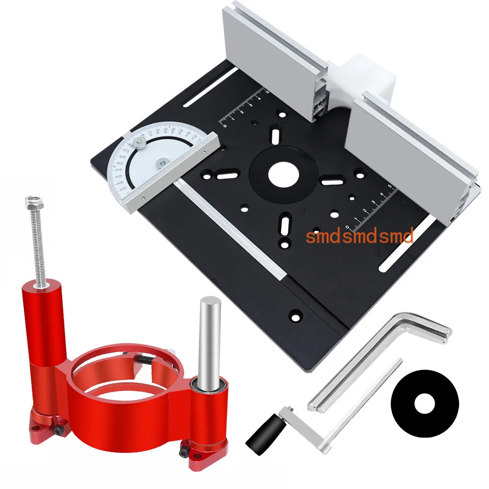 Upgrade Precision Router Lift System and Aluminum Router Table Insert Plate - Wood Router Lift Base for Working Benches DIY Tool