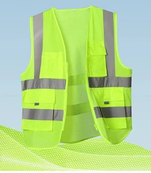 High Visibility Security Working Reflective Vest Personalized Construction Traffic Outdoor Cycling Wear