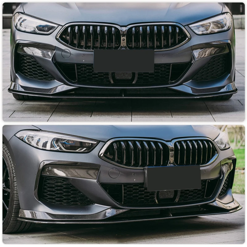 Carbon Fiber Front Bumper Lip Splitters For BMW 8 Series G14 G15 G16 M Sport 2 Door 4 Door 2018-2022 Not M8 Car Front Lip