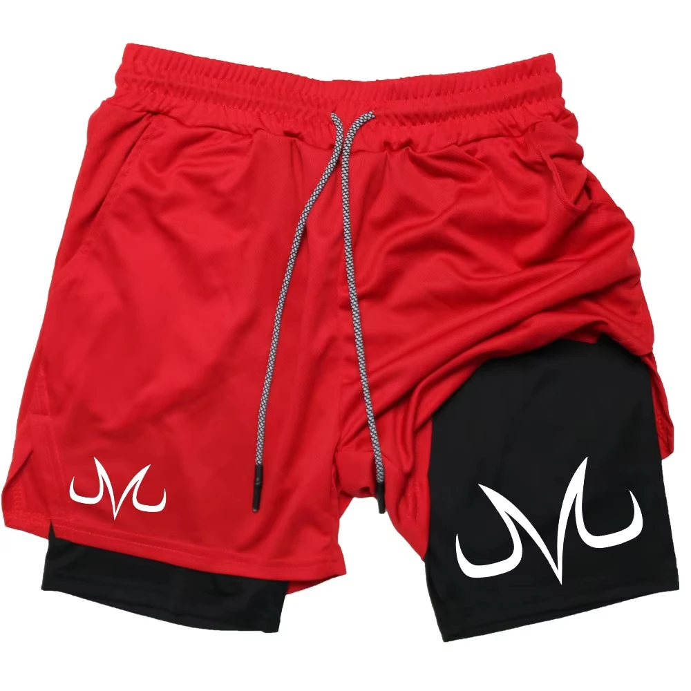 

Спортивные шорты для мужчин с принтом Toji, для тренировок, бега, повседневной носки, сетчатые, 2 в 1, аниме-дизайн.