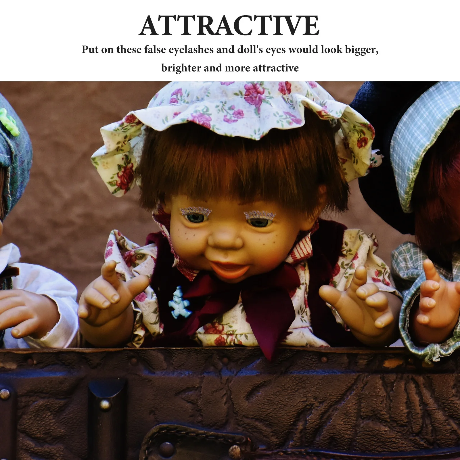 4 pièces faux cils naturels faux cils accessoires noir 1 cm marron 1 cm noir 0.8 cm marron 0.8 cm longs cils épais pour le maquillage