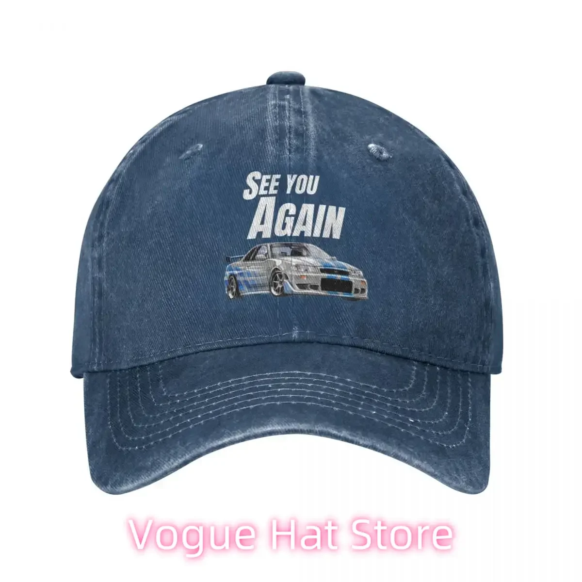 See you Again { fast and furious R34 GTR } Baseball Cap Visor Male New In The Hat Hats For Women Men'S