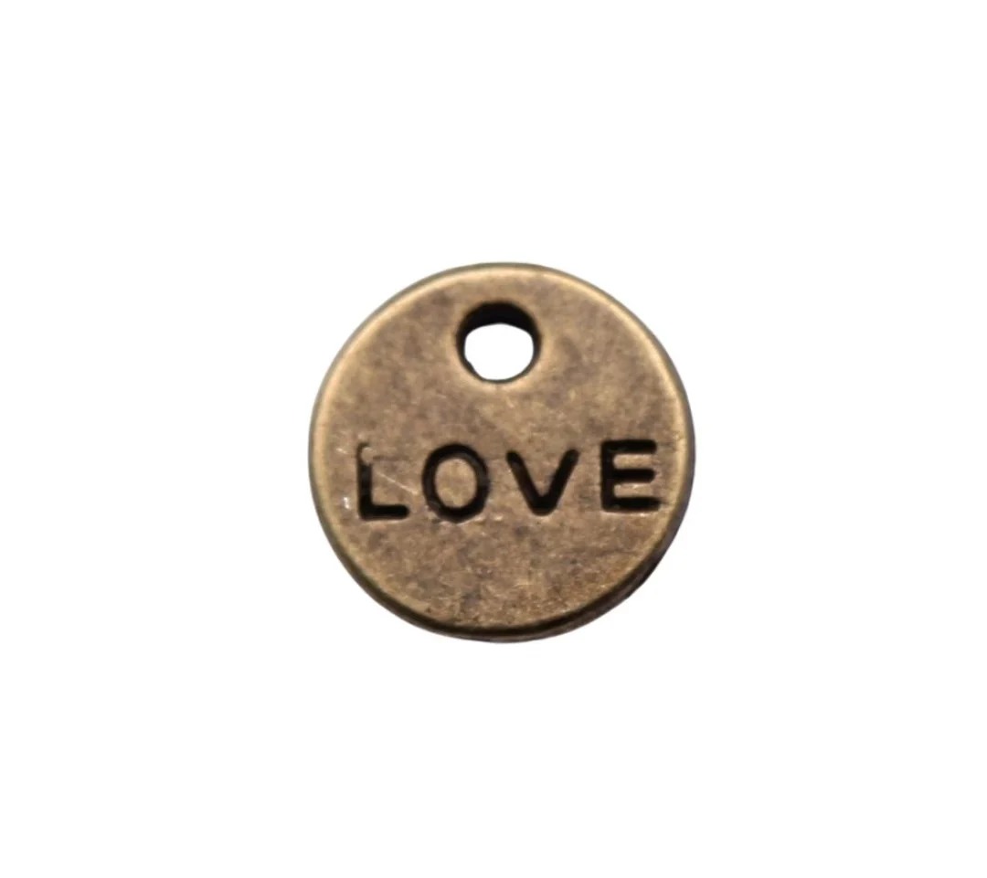 

60pcs 9mm Zinc alloy metal tibetan silver,antiqued bronze plated charm T2047 for jewelry making