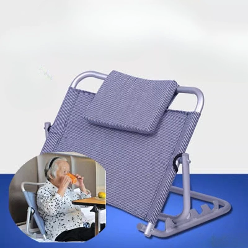 Adjustable Bed Backrest Support Frame with Cushion - Elderly Patient Care Aid for Hospital & Home Use Backrest Bed Cushion