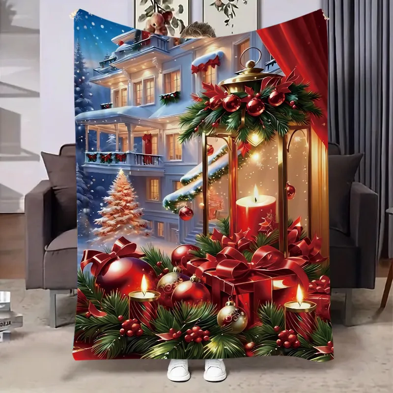 

Рождественское одеяло — уютный плюшевый мягкий зимний плед