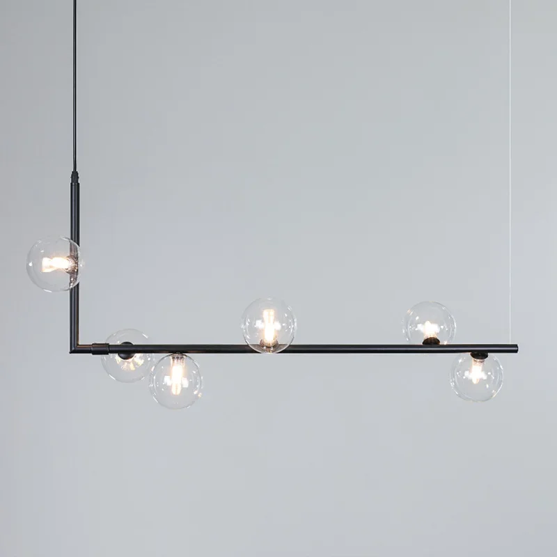 

Modern Linear Chandelier Modern Long Dining Table Hanging Lamp Bar Counter Droplight Minimalist Pendant Light for Home Decor