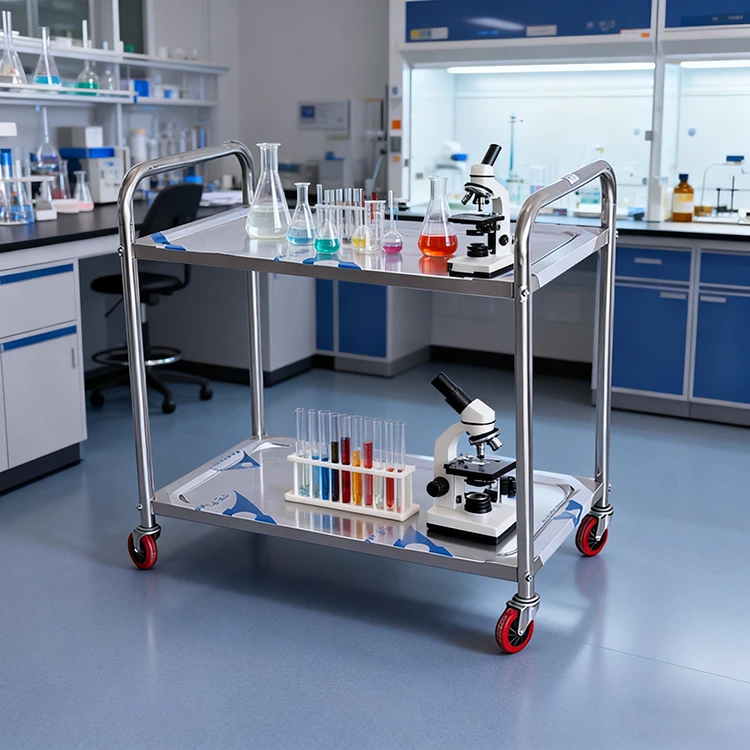 عربة تقديم من الفولاذ المقاوم للصدأ/سيارة مطعم/سيارة طعام مكونة من طبقتين عربة خدمة المطاعم وعربة طعام للبيع #3