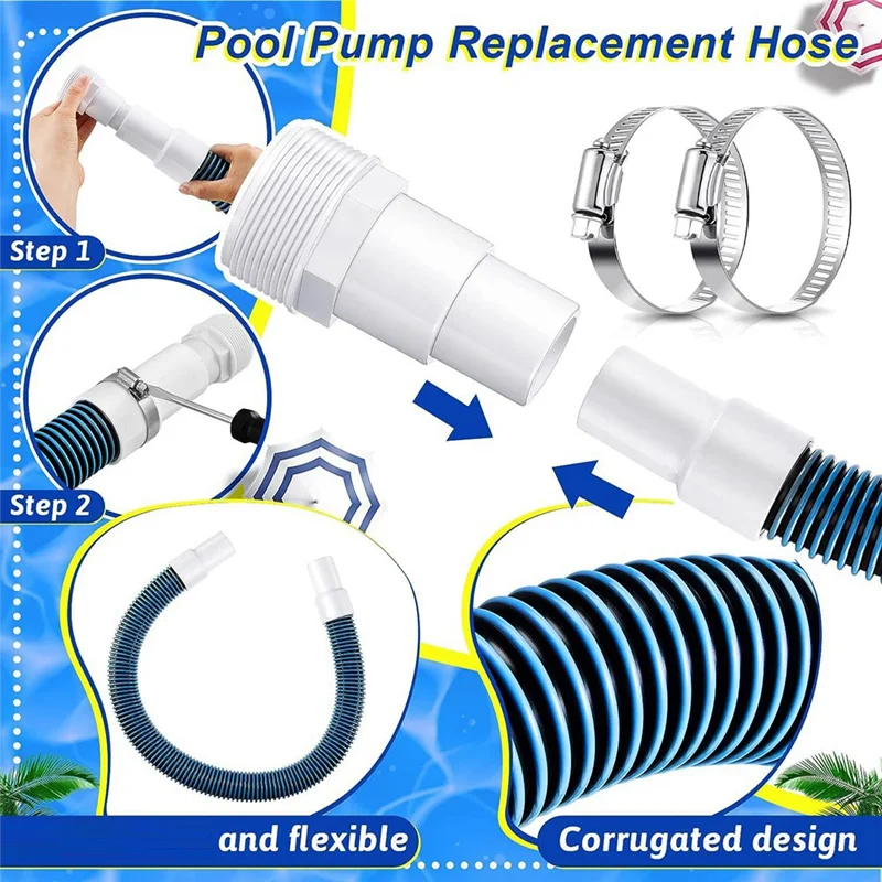 

1.5Inch Diameter Pool Pump Replacement Hose Accessory Pool Hoses for Above Ground Pools for Filter Pump