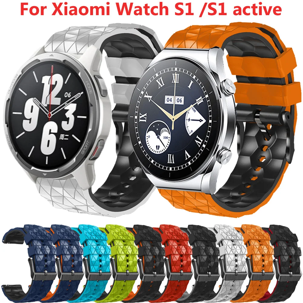 

Силиконовый ремешок для Xiaomi Watch S1 Mi Watch Color 2 Sport Smartwatch Band Amazfit GTR 47 мм 3 pro Сменные ремешки для часов Браслет